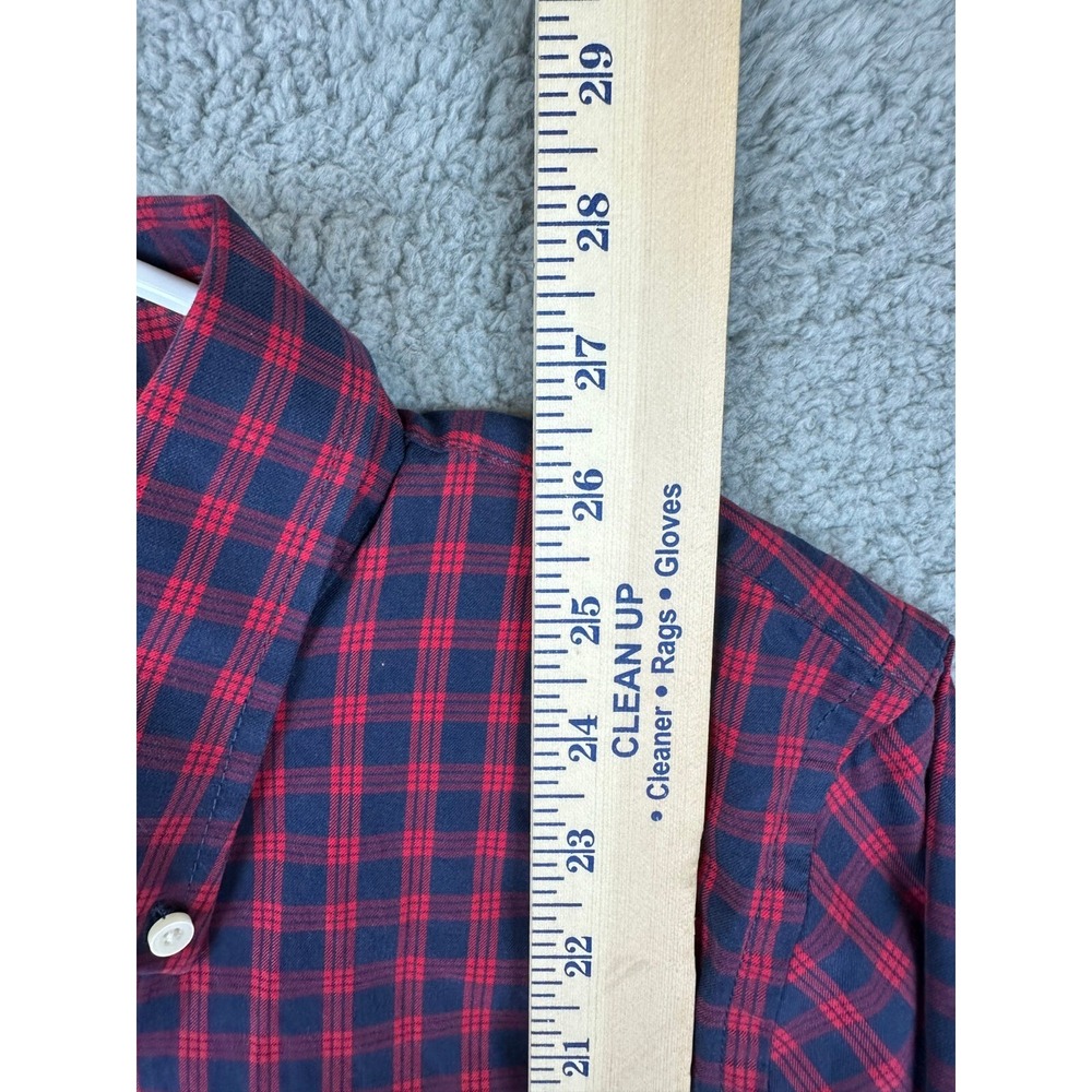 Abercrombie & Fitch Shirt Men XL Button Down Red Check Modern Muscle Fit Preppy - Picture 6 of 9